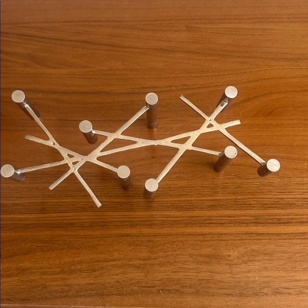 West Elm Modern Silver mini candle holder